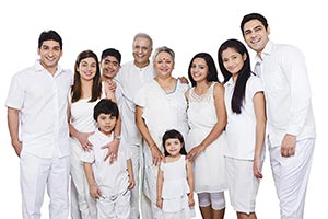 Group Indian Joint family Standing