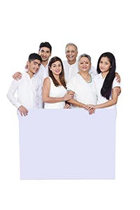 Indian Joint family Showing White Board