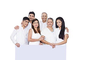 Group Joint family Holding White Board