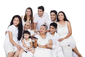 Joint Family Watching Television Entertentment