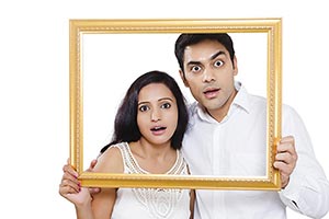 Adult Couple Picture Frame Showing
