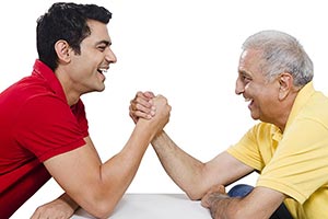 Father Son Arm-wrestling Competition