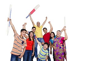 Joint Family Playing Cricket Success Celebration