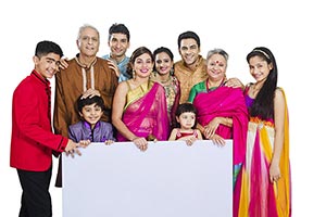 Traditional Group Joint Family Holding Whiteboard