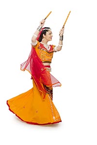 Rajasthani Woman Performing Dandiya Garba Festival