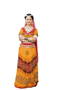 Indian Gujrati Woman Standing Arms Crossed