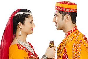 Gujrati Couple Romance Navratri Garba Festival