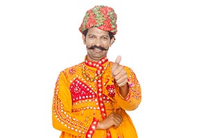 Indian Gujrati Man Thumbs up