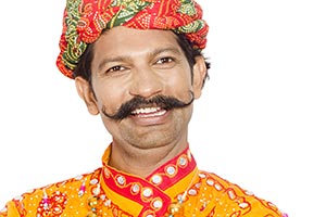 Portrait Rajasthani Man Moustache