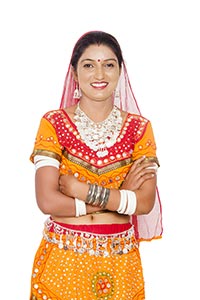 Gujrati Woman Traditional Dress