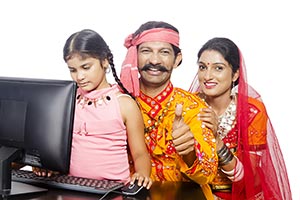 Gujrati Parents Daughter Computer E-Learning