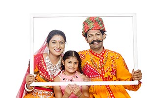 Gujrati Parents Daughter Picture Frame