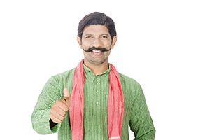 Indian Rural Man Thumbs up