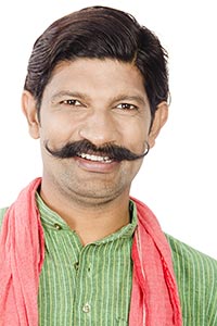 Indian Rural Man Moustache