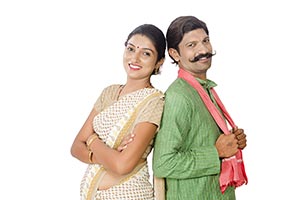 Indian Rural Couple Back To Back