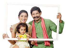 Indian Rural Family Picture Frame
