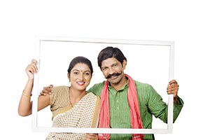 Rural Couple Picture Frame