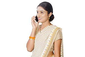 Rural Woman Talking Phone