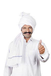 Indian Farmer Man Thumbsup