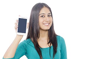Teenage Girl Showing Phone