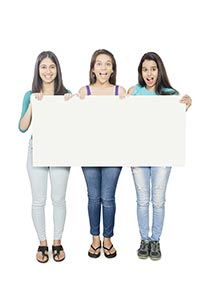 Girls Friends Showing Message Board