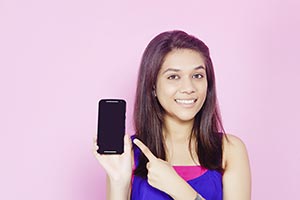 Young Girl Showing Phone