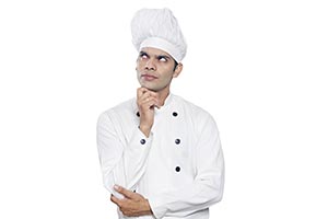 Indian Professional Male Chef Thinking Memories