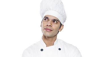 Indian Professional Chef Dreaming Thinking
