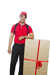 Delivery Man Parcel Cardboard Gift Box
