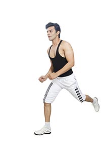 Full length Portrait Fitness Man Running