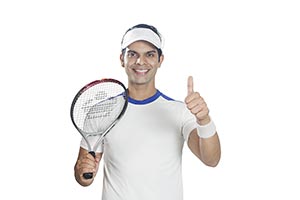 Sports Man Tennis Player Thumbs up