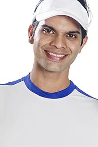 Indian Sports Man Tennis Player Smiling