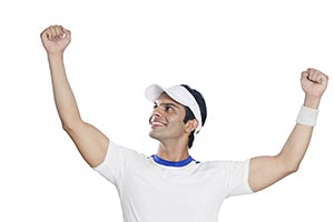 Sports Man Tennis Player Success
