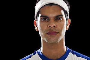 Attitude Athlete: Portrait Male Tennis Player