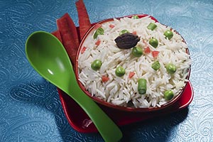 Basmati ; Beans ; Bowl ; Carrot ; Close-Up ; Color