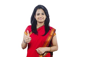 Indian Business Woman Thumbs up