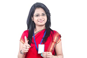 Indian  Salesperson Woman Thumbsup