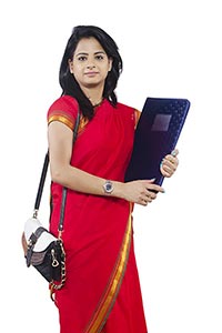 Indian Secretary Woman Saree