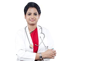 Indian Woman Doctor Arms Crossed