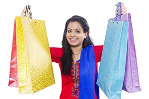Lady Shopping Bags Showing