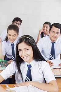 Group Students Studying Classroom