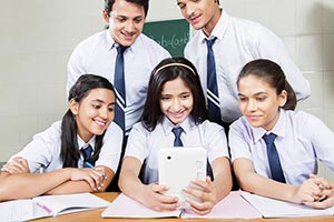 Students Classroom Using Digital Tablet