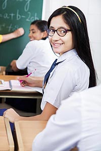 Girl Student Classroom Studying