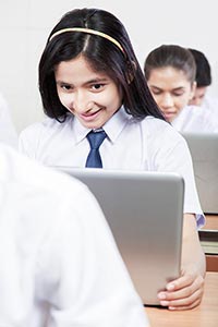School Girl Education Laptop