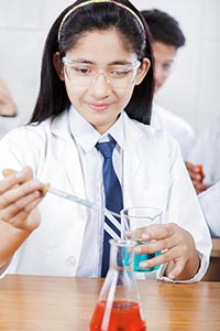 Girl Student Chemistry Laboratory