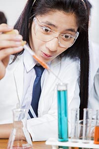 School Girl Lab Research