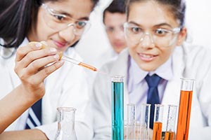 School Teenager Students Laboratory