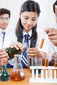 School Girl Lab Research