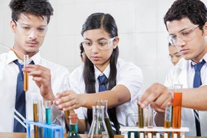 Teenager School Students Laboratory