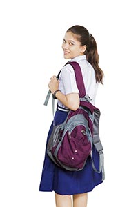 School Girl Student Turning